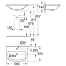 Умивальник накладний Grohe Bau Ceramic 55, білий (39422000)