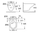 Біде підвісне Grohe Bau Ceramic, альпийский белый (39433000)