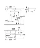 Умивальник підвісний Grohe Bau Ceramic 55 (39440000)