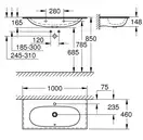 Умивальник накладний Grohe Essence 100х46 см, білий (3956600H)