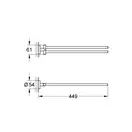 Подвійний тримач для рушників Grohe Essentials New (40371001)