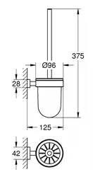 Йорж для унітазу Grohe Essentials Cube New (40513001)