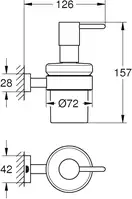 Дозатор рідкого мила Grohe Essentials Cube New (40756001)