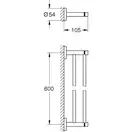 Подвійний тримач для рушників Grohe Essentials New (40802001)
