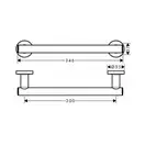 Полотенцедержатель, Hansgrohe Logis Universal, хром (41713000)