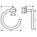 Полотенцедержатель, Hansgrohe Logis Universal, хром (41724000)