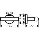Гачок подвійний, Hansgrohe Logis Universal, 7.7х10.6, хром (41725000)