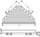 Поличка кутова Hansgrohe AddStoris 14,8х14,8x30,5 см, Brushed Bronze (41741140)