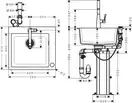 Кухонна мийка Hansgrohe C51 C51-F450-01 Sink combi 560x510 зі змішувачем Select, Сhrome (43212000)