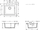 Hansgrohe S451 S510-F450 Кухонна мийка, Graphiteblack (43312170)