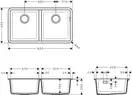 Hansgrohe S510-U770 Мийка кухонна, Graphiteblack (43434170)