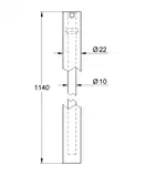 Душова штанга Grohe Euphoria для переоснащення 1140, хром (48053000)
