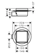 Hansgrohe RainDrain Spot Трап точковий, нержавійка (56112800)