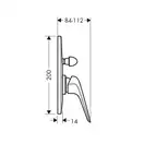 Hansgrohe Novus 200 Змішувач для ванни, хром (71047180)