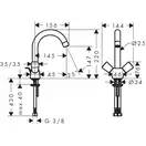 Змішувач для умивальника Hansgrohe Logis, хром (71222000)