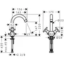 Змішувач для умивальника Hansgrohe Logis Classic 150 LowPressure, хром (71271000)