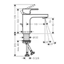 Hansgrohe Vernis Shape 100 Змішувач для умивальника, хром (71561000)