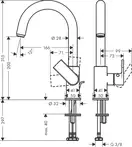 Hansgrohe Vernis Shape 200 Змішувач для умивальника, хром (71564000)