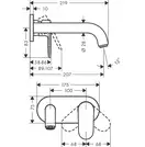 Hansgrohe Vernis Shape Змішувач для умивальника, чорний (71578670)