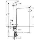 Hansgrohe Talis E 240 Змішувач для умивальника, чорний глянсовий (71716340)