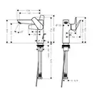 Змішувач для умивальника Hansgrohe Talis E 150 з донним клапаном, золото (71754990)