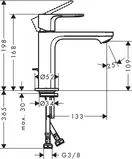 Hansgrohe Rebris E 110 Змішувач для умивальника, Matt Black (72557670)