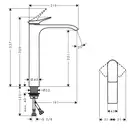 Hansgrohe Vivenis 250 Змішувач для умивальника, хром (75042000)