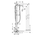 HANSGROHE Vivenis Змішувач для ванни підлоговий, чорний (75445670)