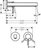 Hansgrohe Finoris 225 Змішувач для умивальника, чорний матовий (76050670)
