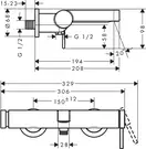 Hansgrohe Finoris Змішувач для ванни/душа, хром (76420000)