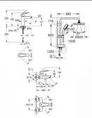 Набір змішувачів Grohe Eurosmart New 3 в 1 для ванни та душу, хром (UA123389M0)
