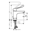 Змішувач для умивальника Hansgrohe Focus E 100 із зливним гарнітуром, хром (31911000)