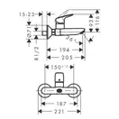 Hansgrohe Logis 150 Змішувач для умивальника, хром (71225000)
