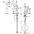 Кухонний змішувач Hansgrohe Talis M54 270 2jet з витяжним виливом, хром (72808000)