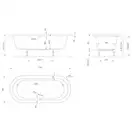 Ванна акрилова Knief Cool Fit, 180x80, круглий перелив (0400082)