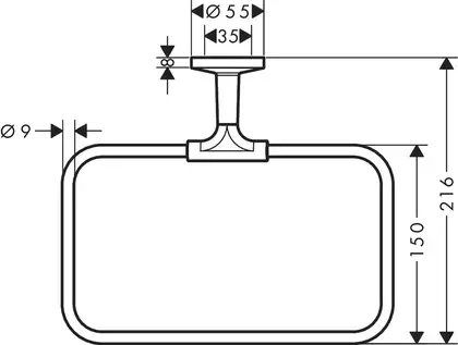 Кільце для рушника AXOR Universal Circular, хром (42823000)