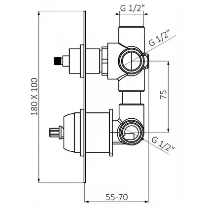 GRB Kala Black Змішувач для душу, чорний матовий (60135601) GRB Kala Black Змішувач для душу, чорний матовий (60135601)