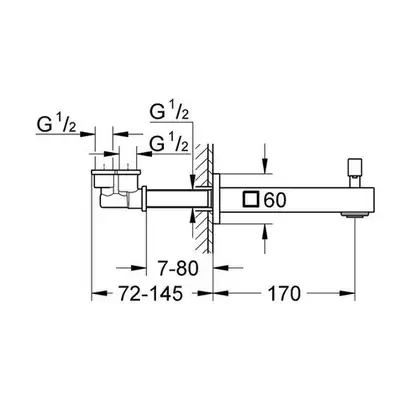 Вилив для ванни Grohe Universal Cube (13304000) Вилив для ванни Grohe Universal Cube (13304000)
