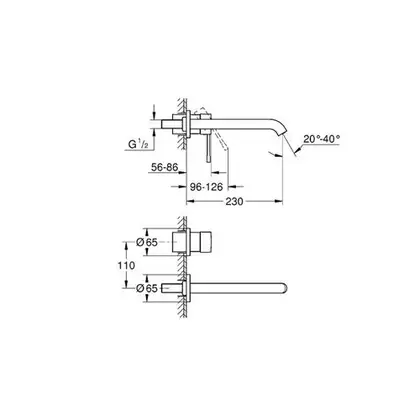 Змішувач для раковини прихованого монтажу Grohe Essence New (19967001)