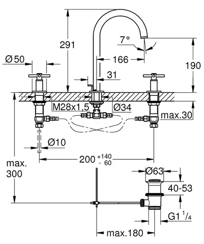 Змішувач для раковини Grohe Atrio M-Size (20008003)