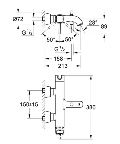 Grohe Grandera Змішувач для ванни, хром (23317000)