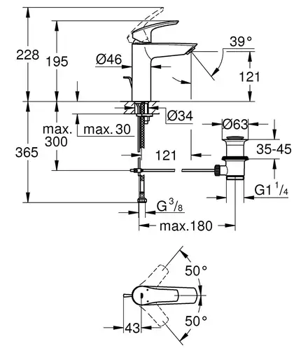 Grohe Eurosmart New Змішувач для раковини M, хром (23322003)