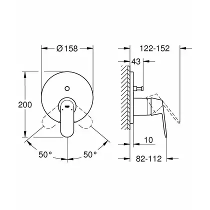 Grohe Eurosmart Cosmopolitan Змішувач для душу, хром (24045000)