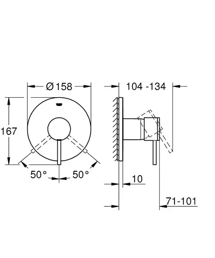 Змішувач для душа Grohe Atrio, суперсталь (24065DC3)