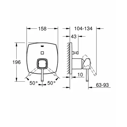 Змішувач для ванни Grohe Grandera, хром (24068IG0)