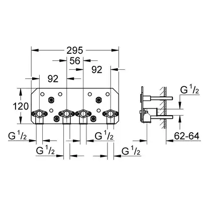 Монтажний набір Grohe Rainshower F-Series 15 (26042000)