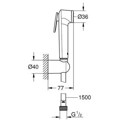 Гігієнічний душовий набір Grohe Tempesta-F Trigger Spray (26353000)