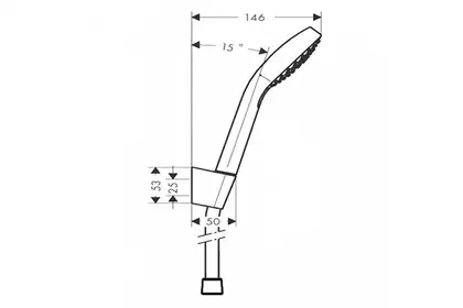 Hansgrohe Croma Select E Vario 160 Душ. гарнітур, білий/хром (26413400)