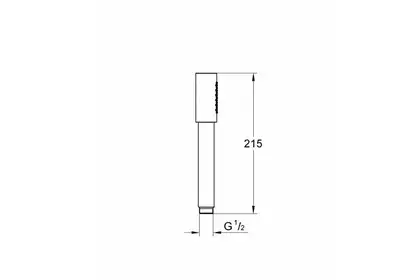 Ручний душ Grohe Sena Stick з 1 режимом струменя, графіт матовий (26465AL0)