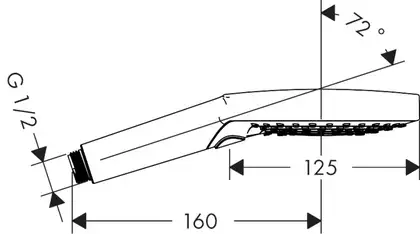 Ручний душ Hansgrohe Raindance Select S 120 3jet EcoSmart 9 л / хв, білий / хром (26531400)
